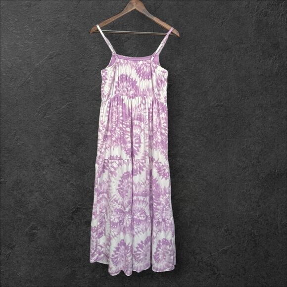 32 Degrees Cool Maxi Dress‎ Girls Size L 14/16 Purple Smocked Sleeveless Lined - Picture 4 of 13
